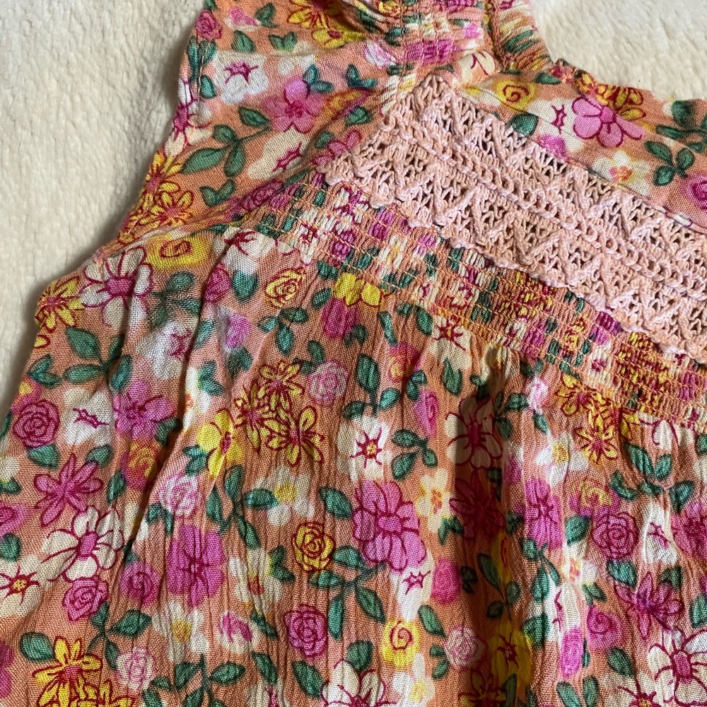 Planet Gold Floral Tank Top